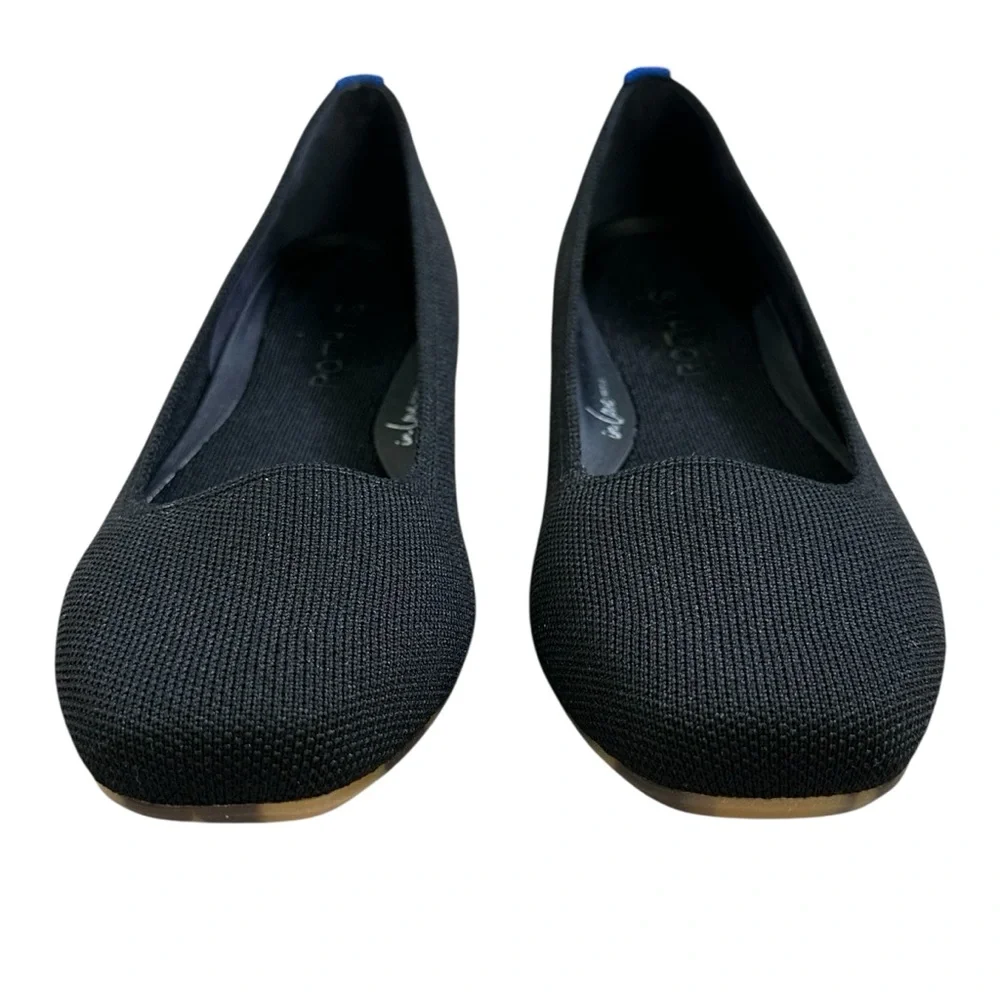 Rothy’s 8.5 Black The Max Square Flats - Picture 4 of 11